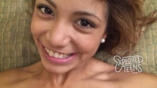 5 ‘ 2″ & 96 lbs. Venezuelan Teen Gets Creampied!